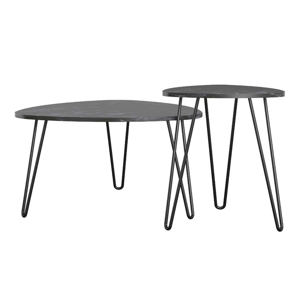 Athena Nesting Tables in Black by Dorel Novogratz - Price Crash Furniture