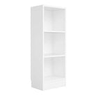 Basic Low Narrow Bookcase (2 Shelves) In White - Price Crash Furniture