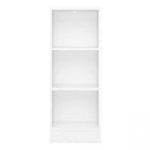 Basic Low Narrow Bookcase (2 Shelves) In White - Price Crash Furniture