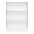 Basic Low Wide Bookcase (2 Shelves) In White - Price Crash Furniture