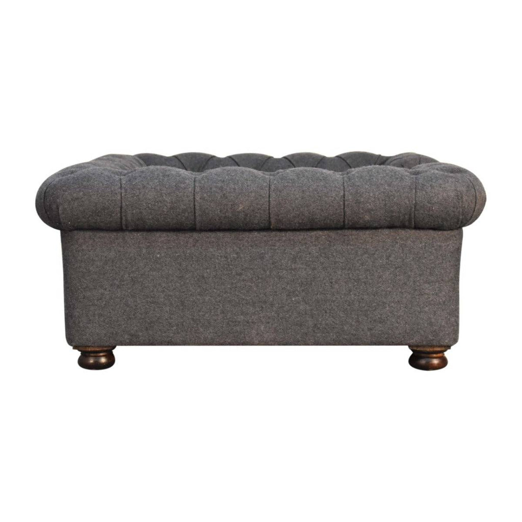 Battleship Tweed Deep Button Pet Sofa Bed - Price Crash Furniture