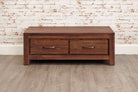 Baumhaus Mayan Walnut Low Four Drawer Coffee Table - CWC08B - Price Crash Furniture