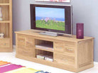 Baumhaus Mobel Oak Widescreen Television Cabinet - Price Crash Furniture
