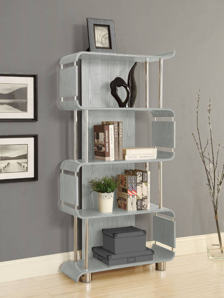 BS201 Helsinki Bookcase in Grey by Jual - Price Crash Furniture