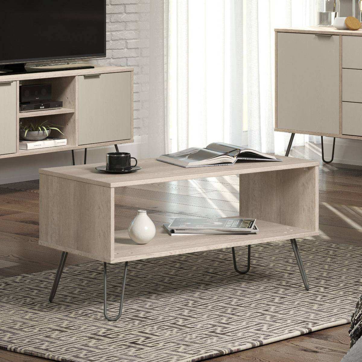 Core Products Augusta Open Coffee Table in Driftwood & Calico - Price Crash Furniture