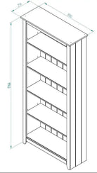 Core Products Capri Carbon tall bookcase - Price Crash Furniture