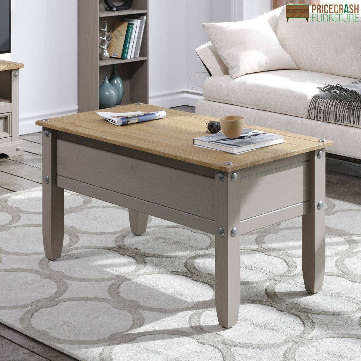 Core Products Corona Grey Washed Coffee Table - Price Crash Furniture
