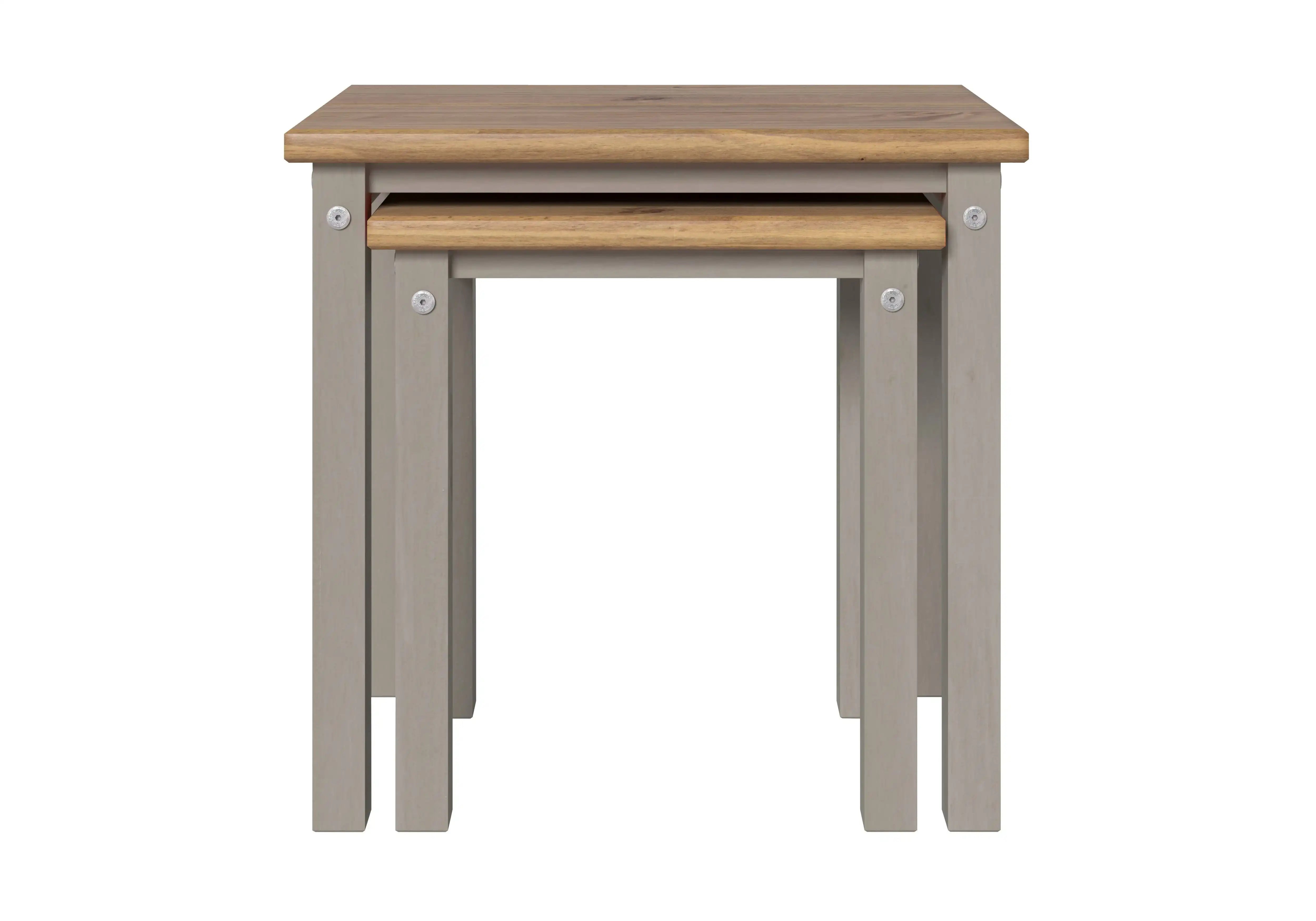 Core Products Corona Grey Washed Linea Nest Of Two Tables - Price Crash Furniture