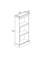 Core Products Corona Pine Grey Wax Low Narrow Bookcase - Price Crash Furniture