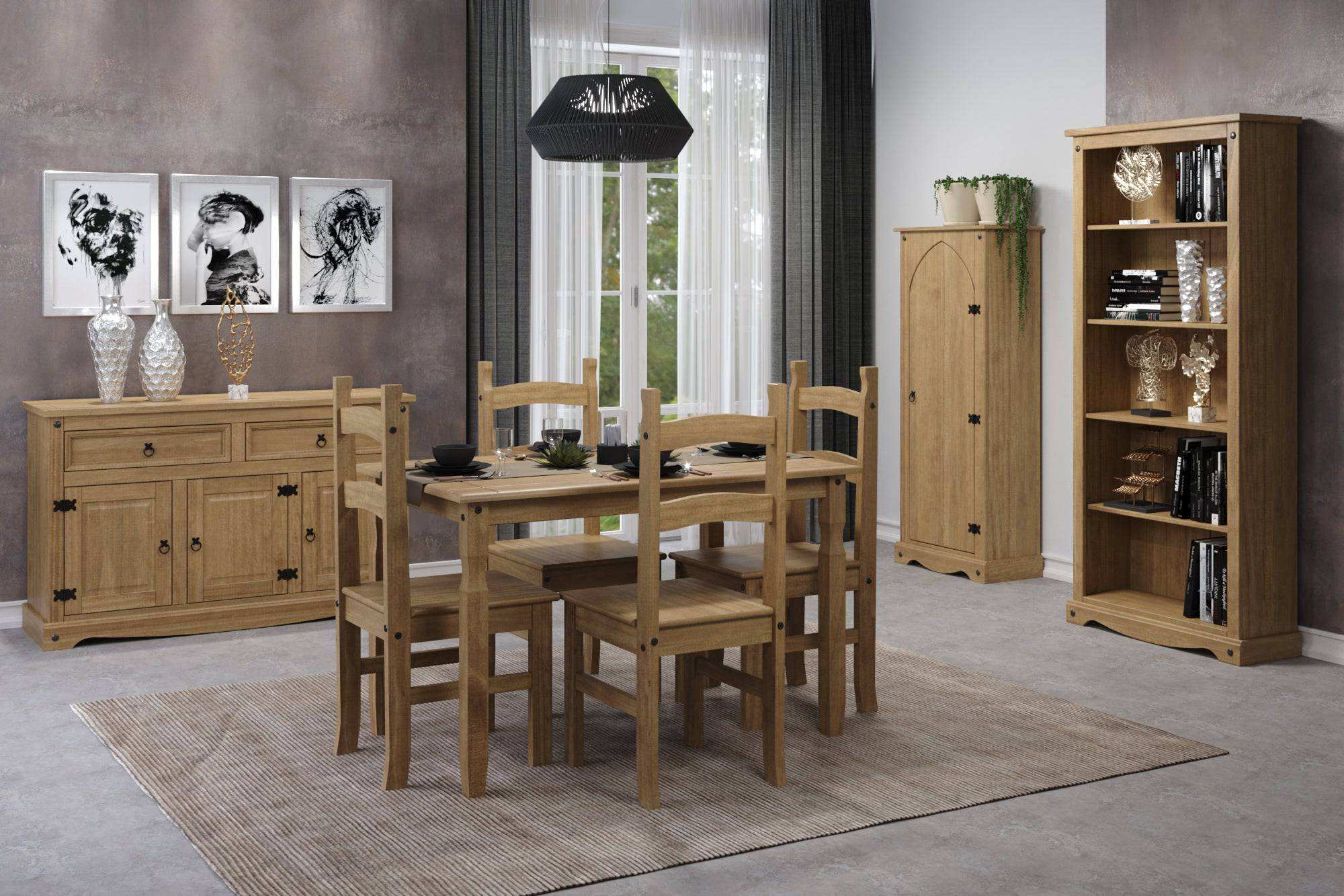 Core Products Corona Pine Tall Bookcase - Price Crash Furniture