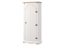 Core Products Corona White Waxed Vestry Cupboard - Price Crash Furniture