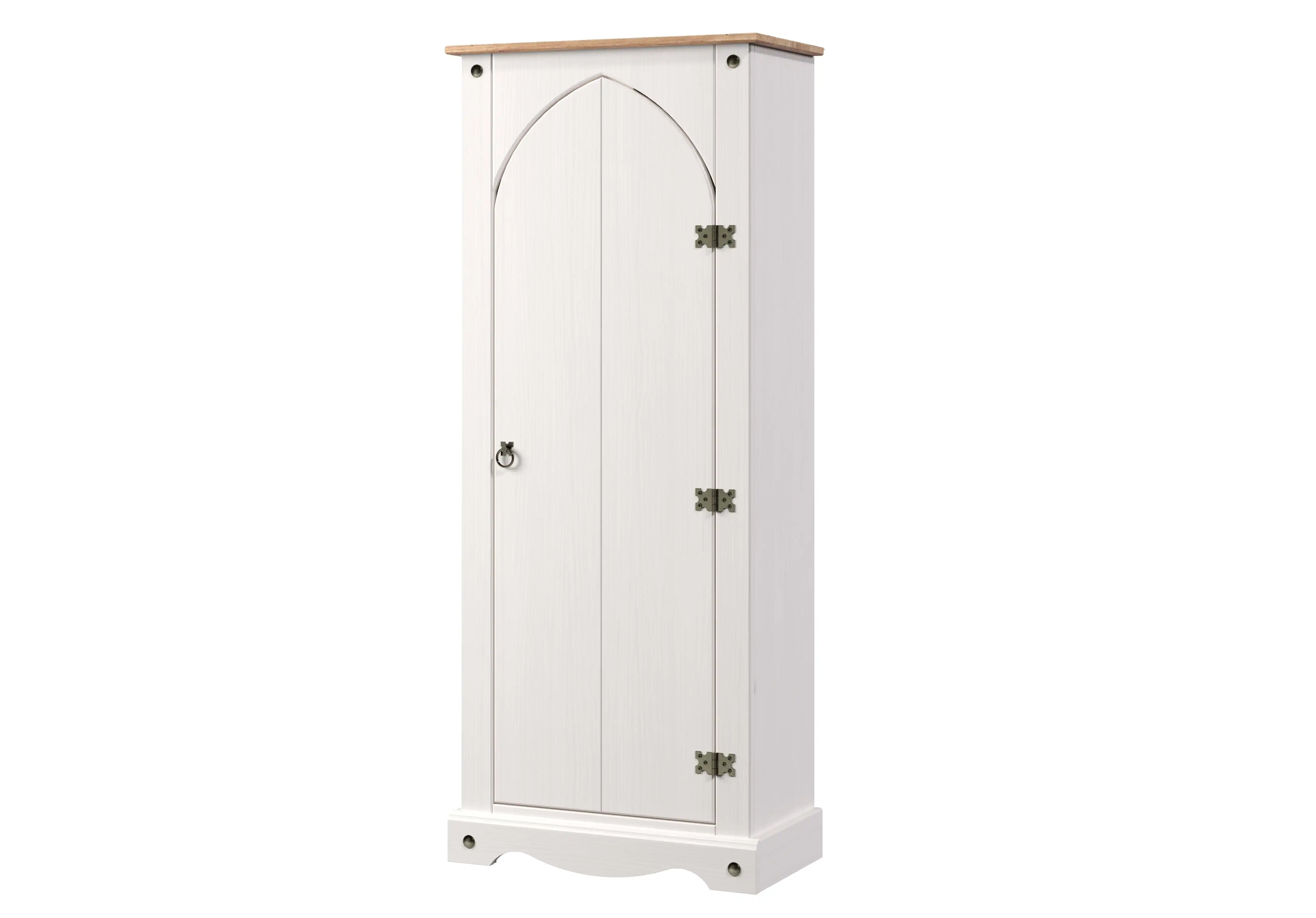 Core Products Corona White Waxed Vestry Cupboard - Price Crash Furniture