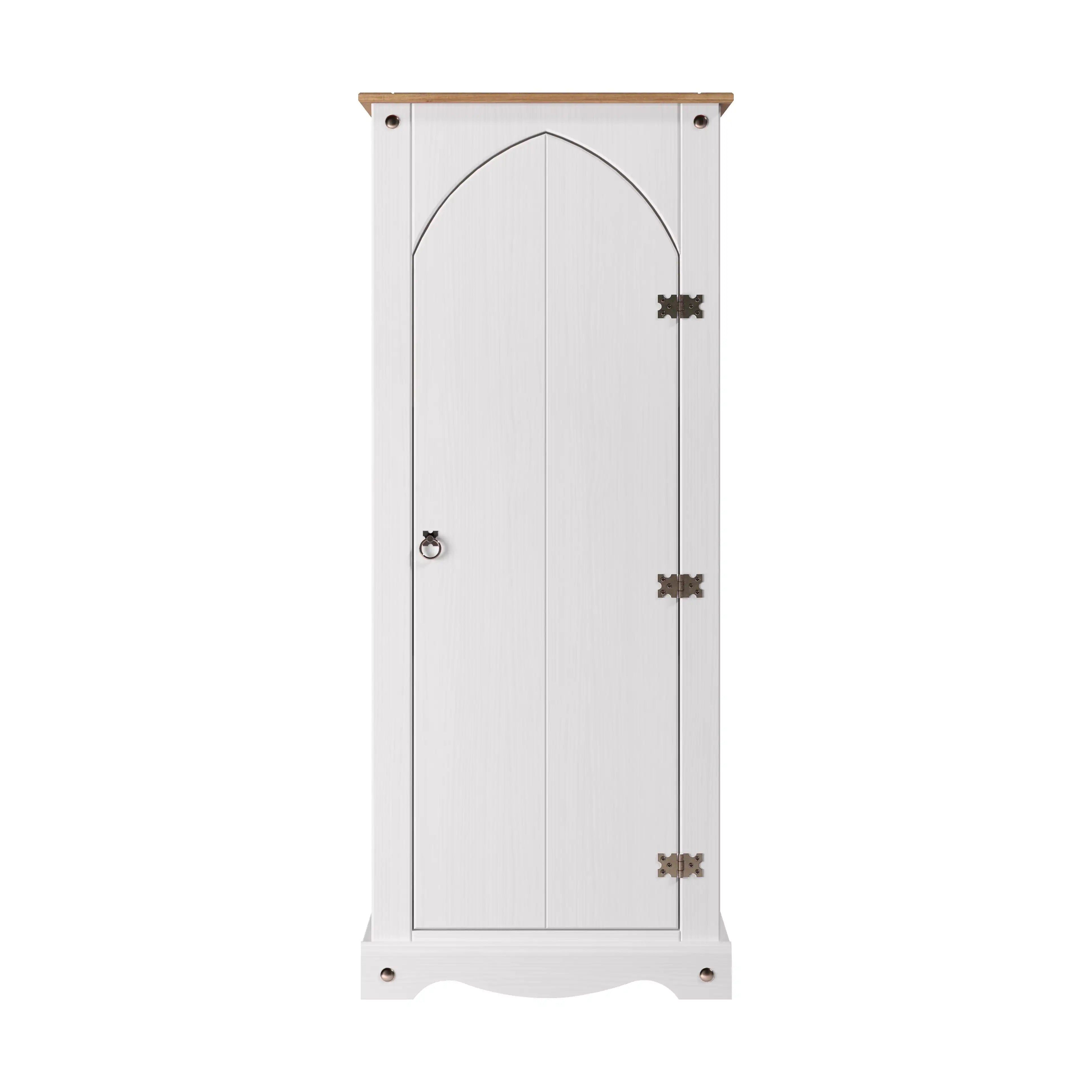 Core Products Corona White Waxed Vestry Cupboard - Price Crash Furniture