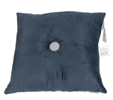 Double Sided Square Scatter Cushion Dark Blue 36cm - Price Crash Furniture