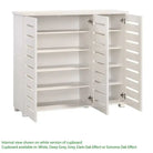 Essentials 3 Door Slatted Shoe Cabinet in Dark Grey by TAD - Price Crash Furniture