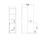 Function Plus Bookcase in White and Wotan Light Oak - Price Crash Furniture