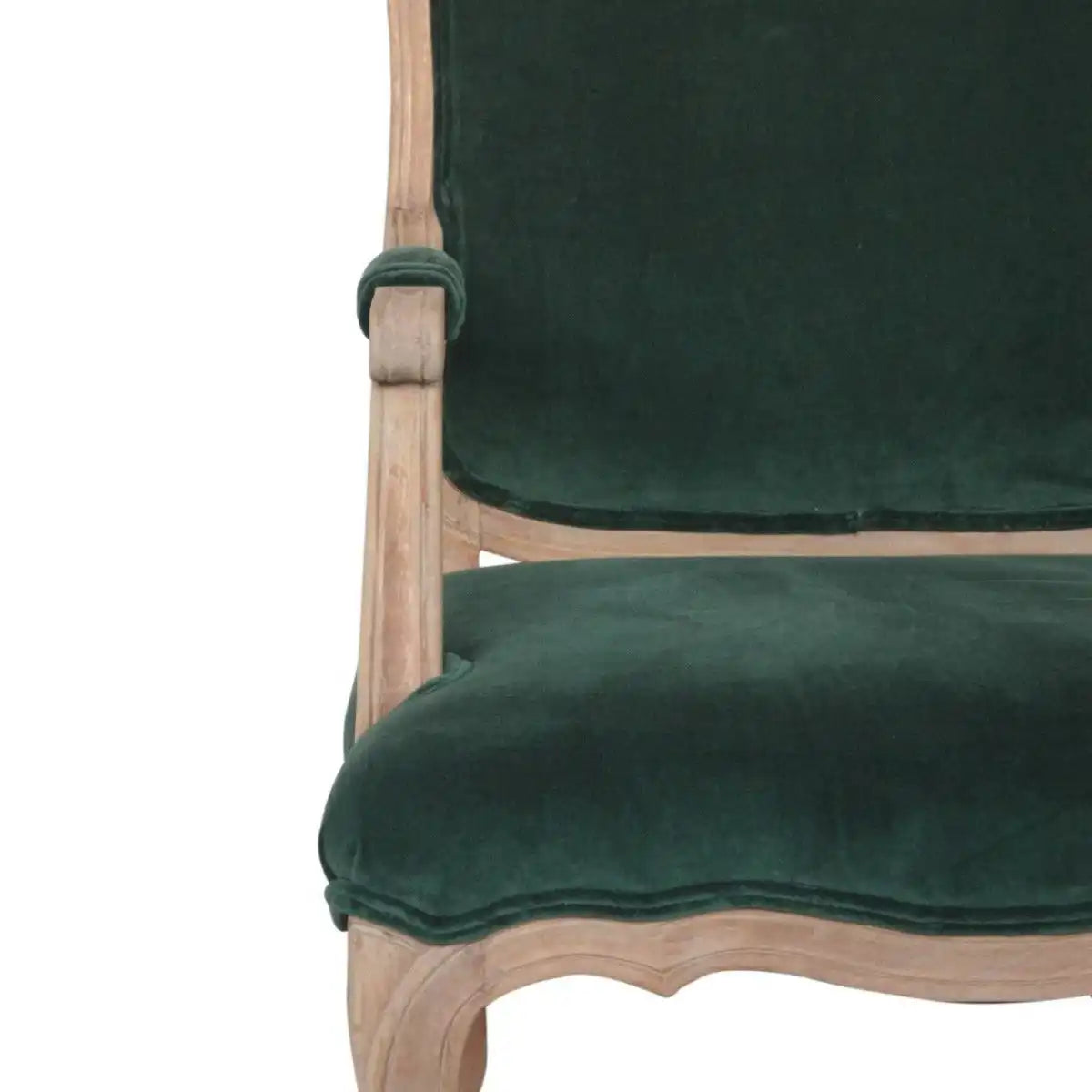 Green Velvet French Style Chair - Price Crash Furniture