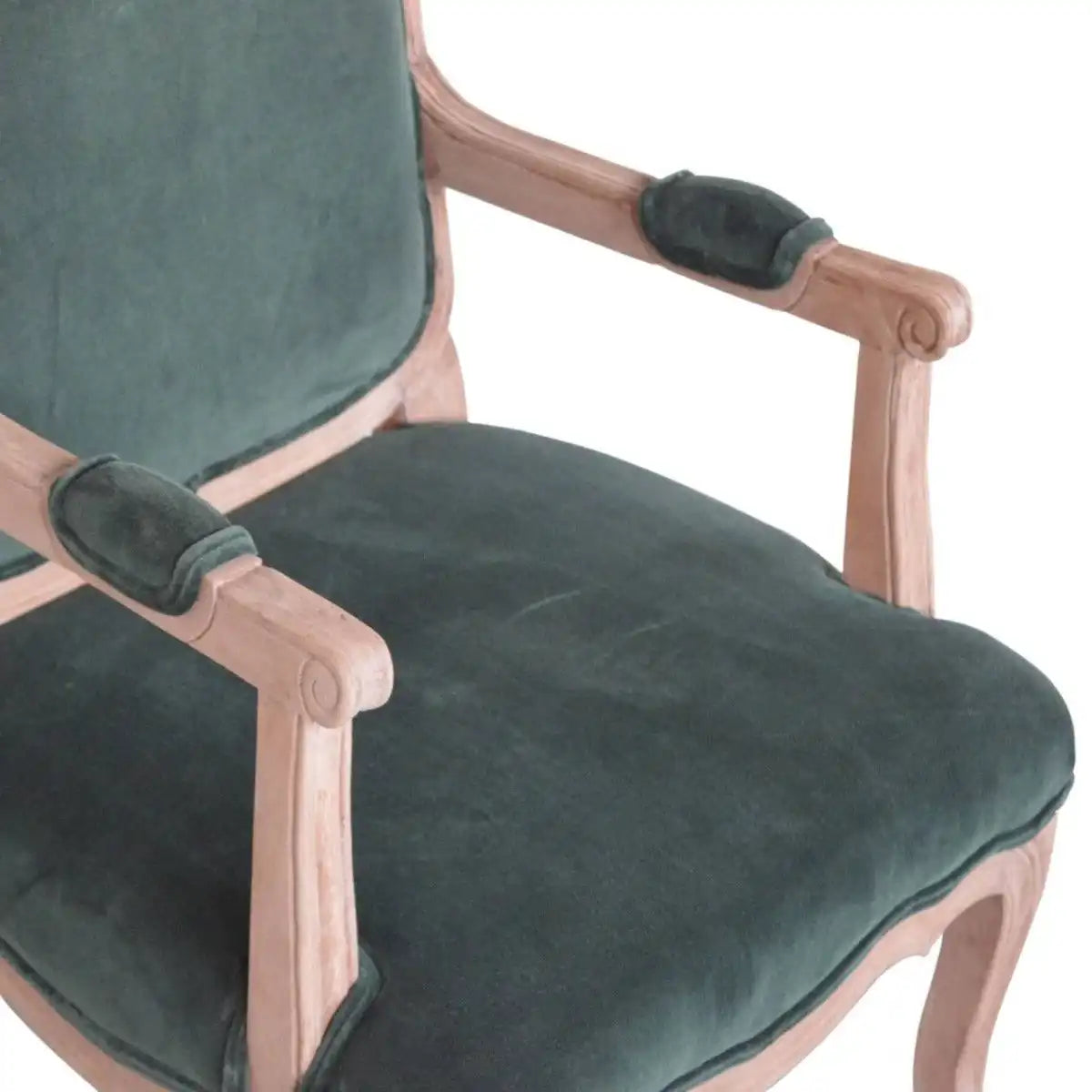 Green Velvet French Style Chair - Price Crash Furniture