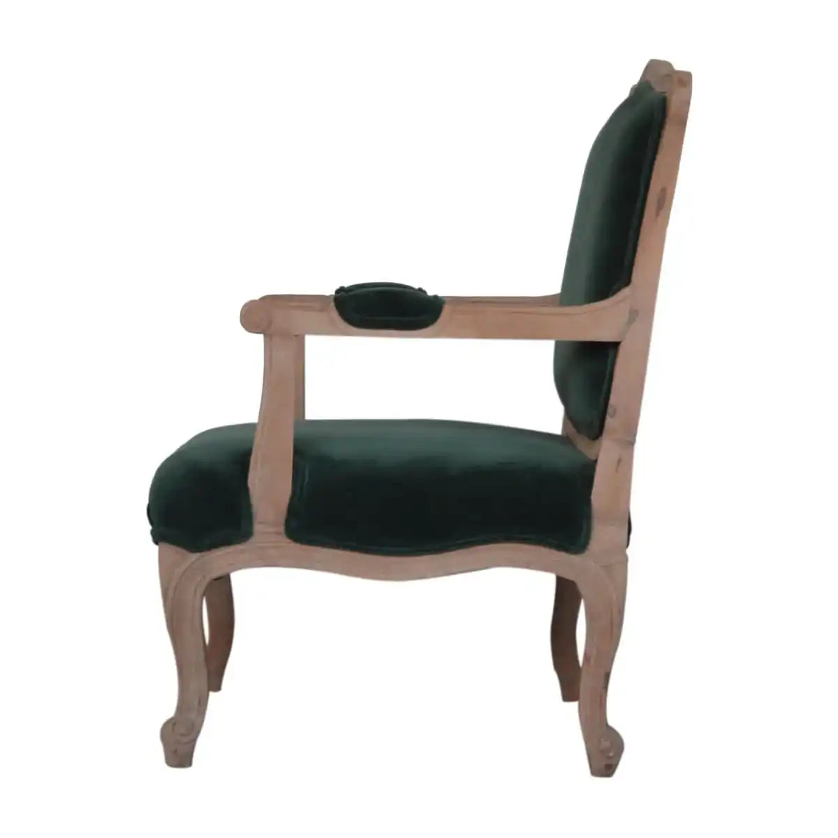 Green Velvet French Style Chair - Price Crash Furniture