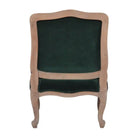 Green Velvet French Style Chair - Price Crash Furniture