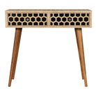 Honeycomb Bone Inlay Console Table - Price Crash Furniture