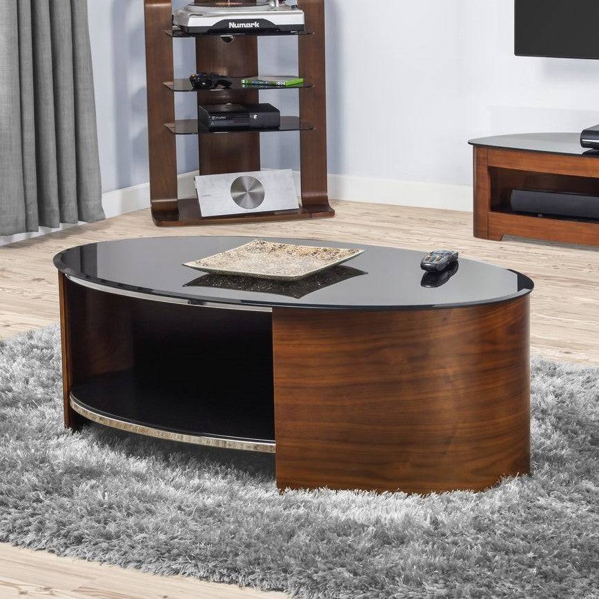 JF301 San Marino Oval Coffee Table in Walnut by Jual - Price Crash Furniture