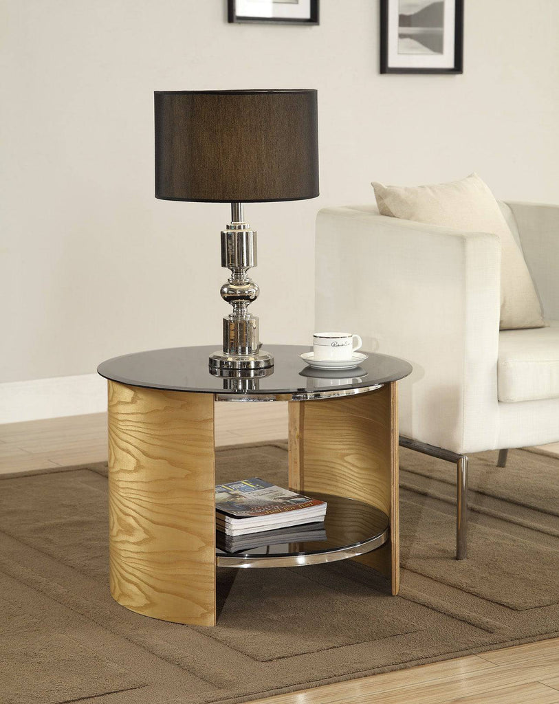 JF303 San Marino Lamp Side Table in Oak by Jual - Price Crash Furniture