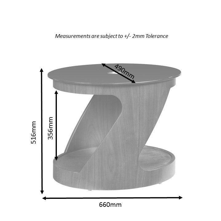JF304 San Marino Oval Side Table in Walnut by Jual - Price Crash Furniture