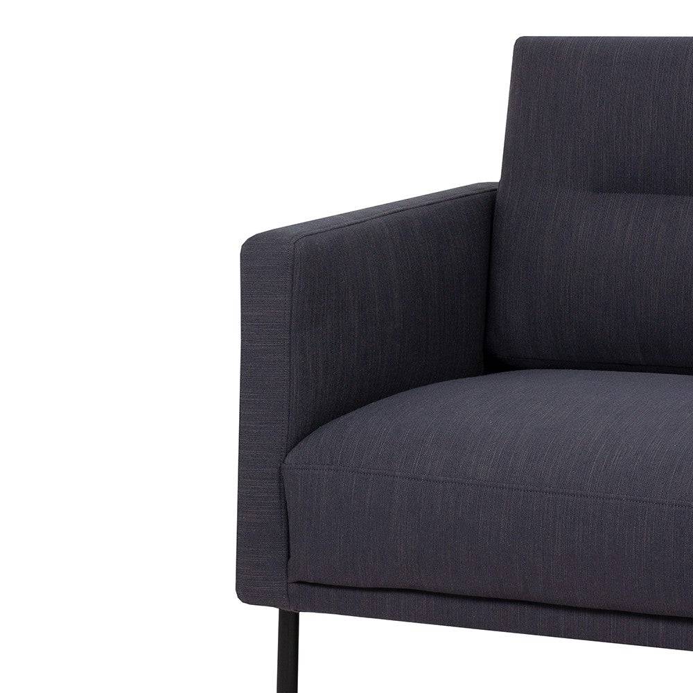 Larvik 3 Seater Sofa - Anthracite, Black Legs - Price Crash Furniture