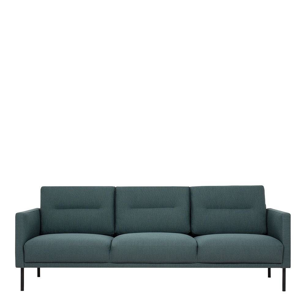 Larvik 3 Seater Sofa - Dark Green, Black Legs - Price Crash Furniture