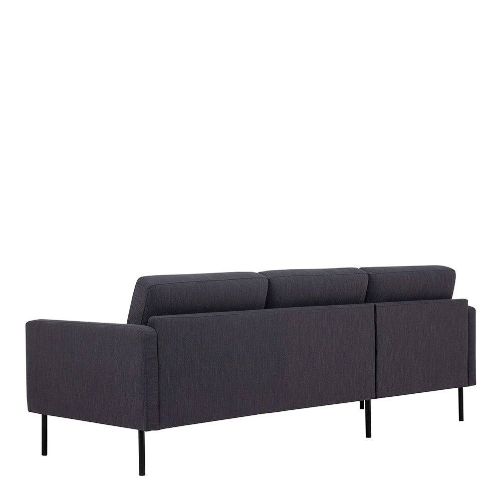 Larvik Chaiselongue Sofa (LH) - Anthracite , Black Legs - Price Crash Furniture