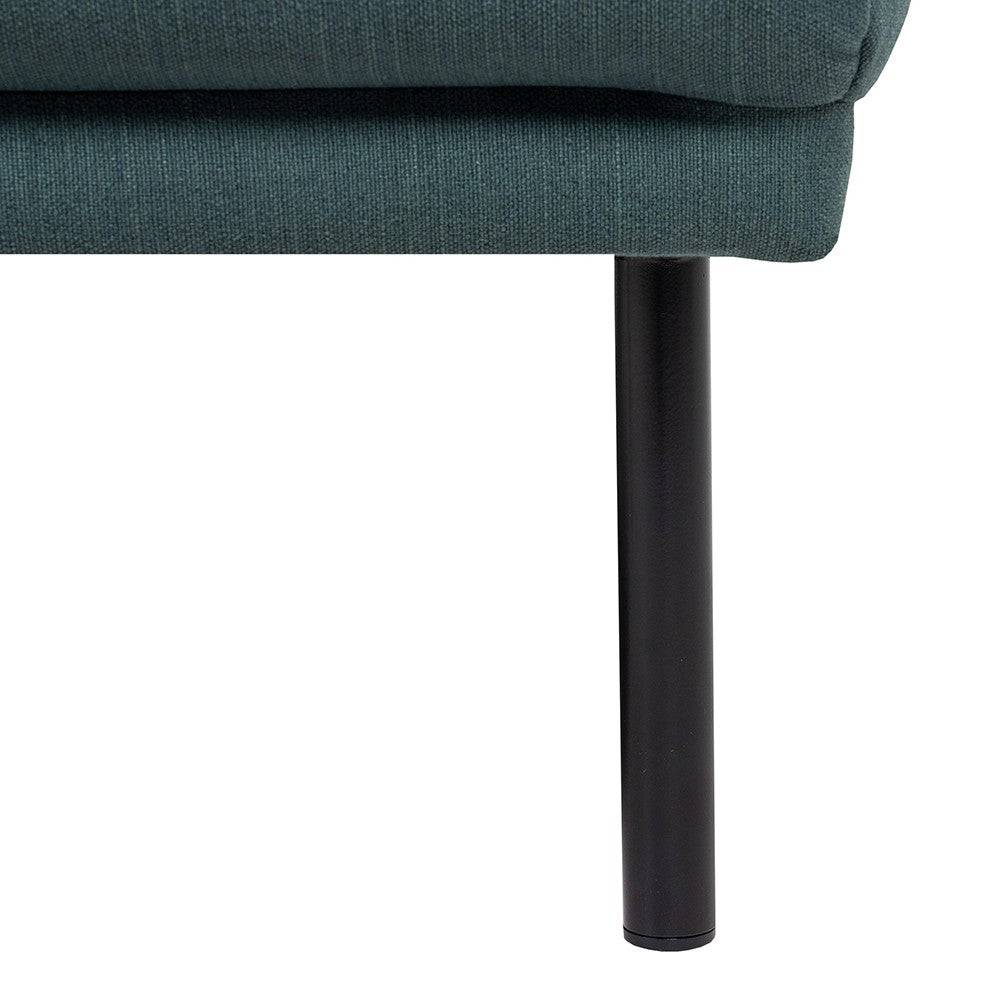 Larvik Chaiselongue Sofa (LH) - Dark Green , Black Legs - Price Crash Furniture