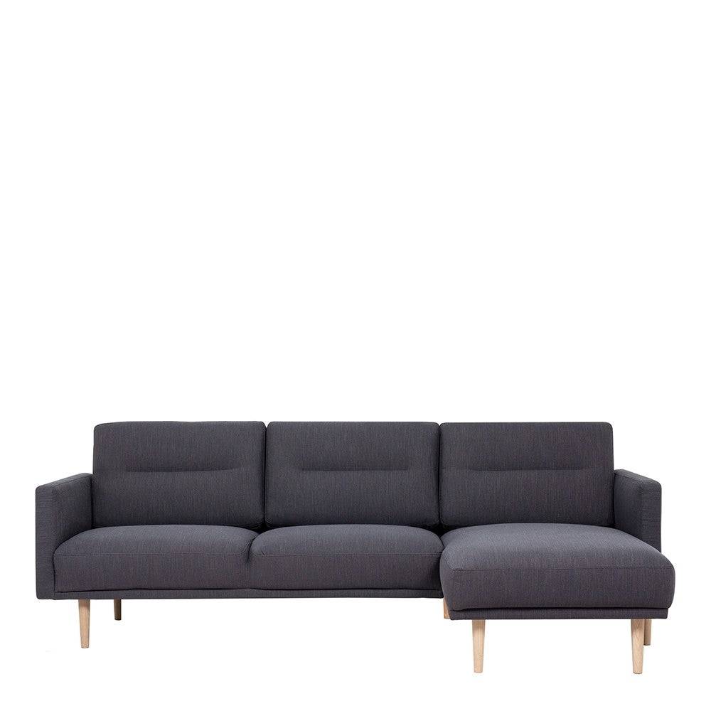 Larvik Chaiselongue Sofa (RH) - Anthracite Oak Legs - Price Crash Furniture