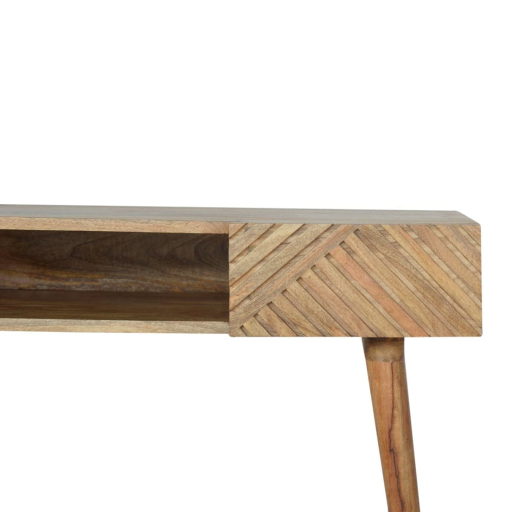 Line Carving Writing Desk Console Table - Price Crash Furniture