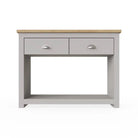 Lisbon console table with 2 drawers in grey & oak by TAD - Price Crash Furniture