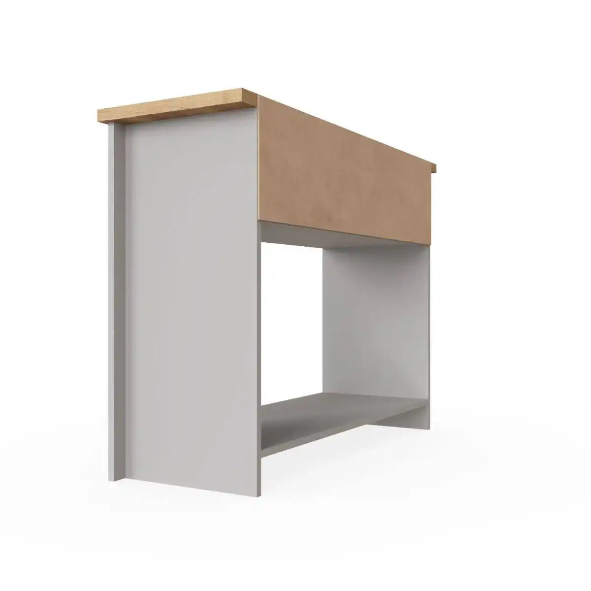 Lisbon console table with 2 drawers in grey & oak by TAD - Price Crash Furniture