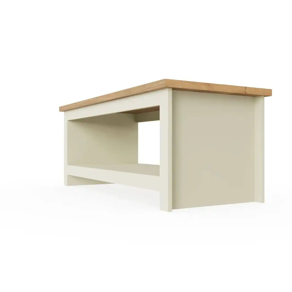 Lisbon coffee table in cream & oak by TAD - Price Crash Furniture
