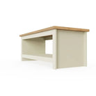 Lisbon coffee table in cream & oak by TAD - Price Crash Furniture