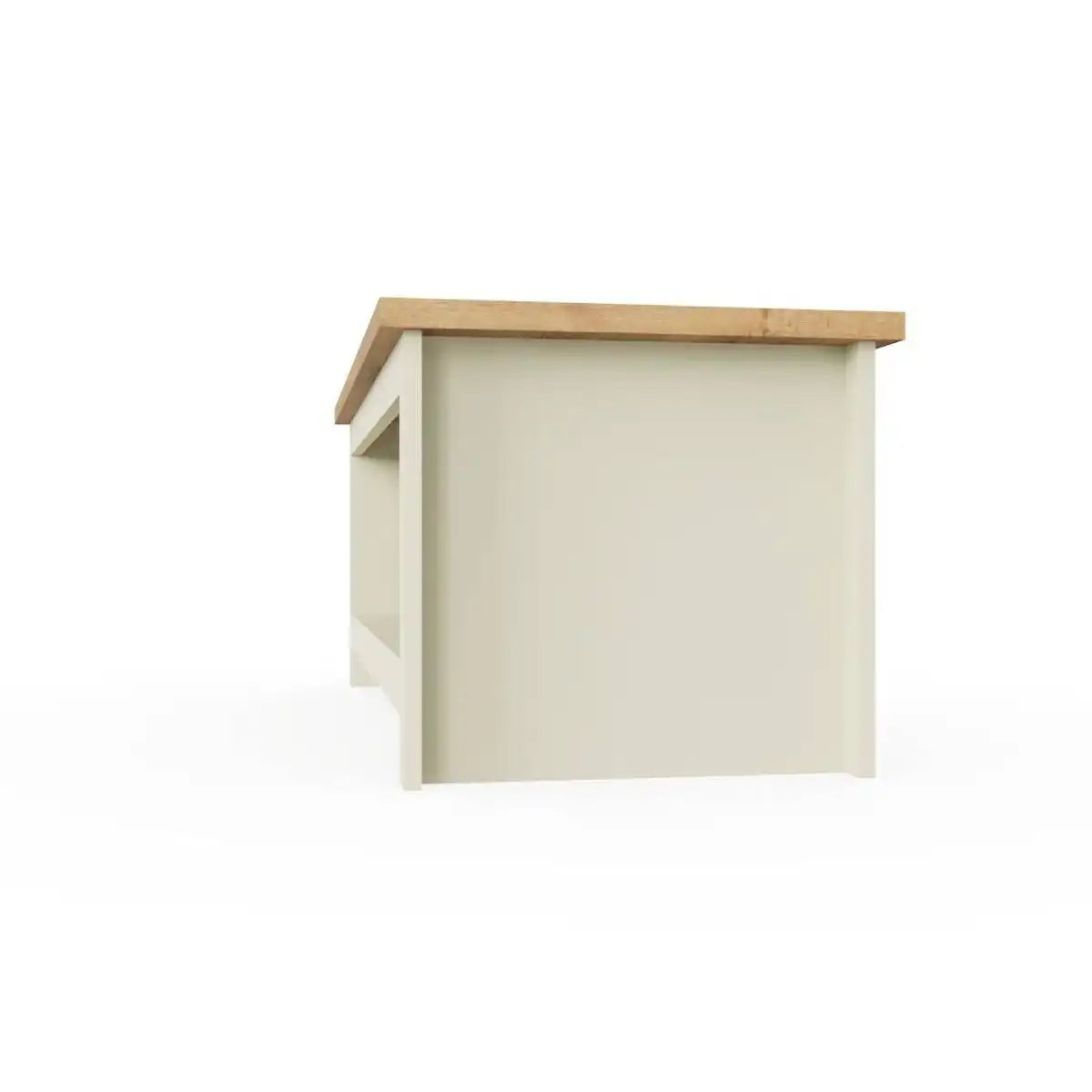 Lisbon coffee table in cream & oak by TAD - Price Crash Furniture