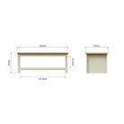 Lisbon coffee table in cream & oak by TAD - Price Crash Furniture