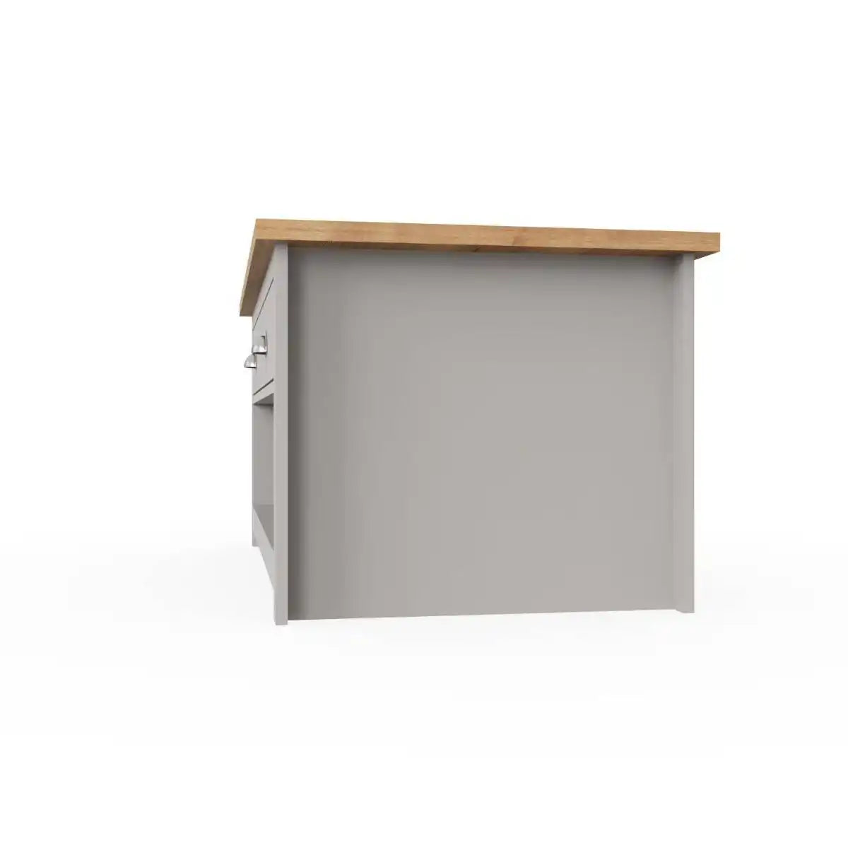 Lisbon laptop desk / large vanity table in grey and oak by TAD - Price Crash Furniture