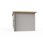 Lisbon laptop desk / large vanity table in grey and oak by TAD - Price Crash Furniture