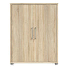 Prima Bookcase 2 Shelves with 2 Doors in Oak - Price Crash Furniture