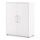 Prima Bookcase 2 Shelves with 2 Doors in White - Price Crash Furniture