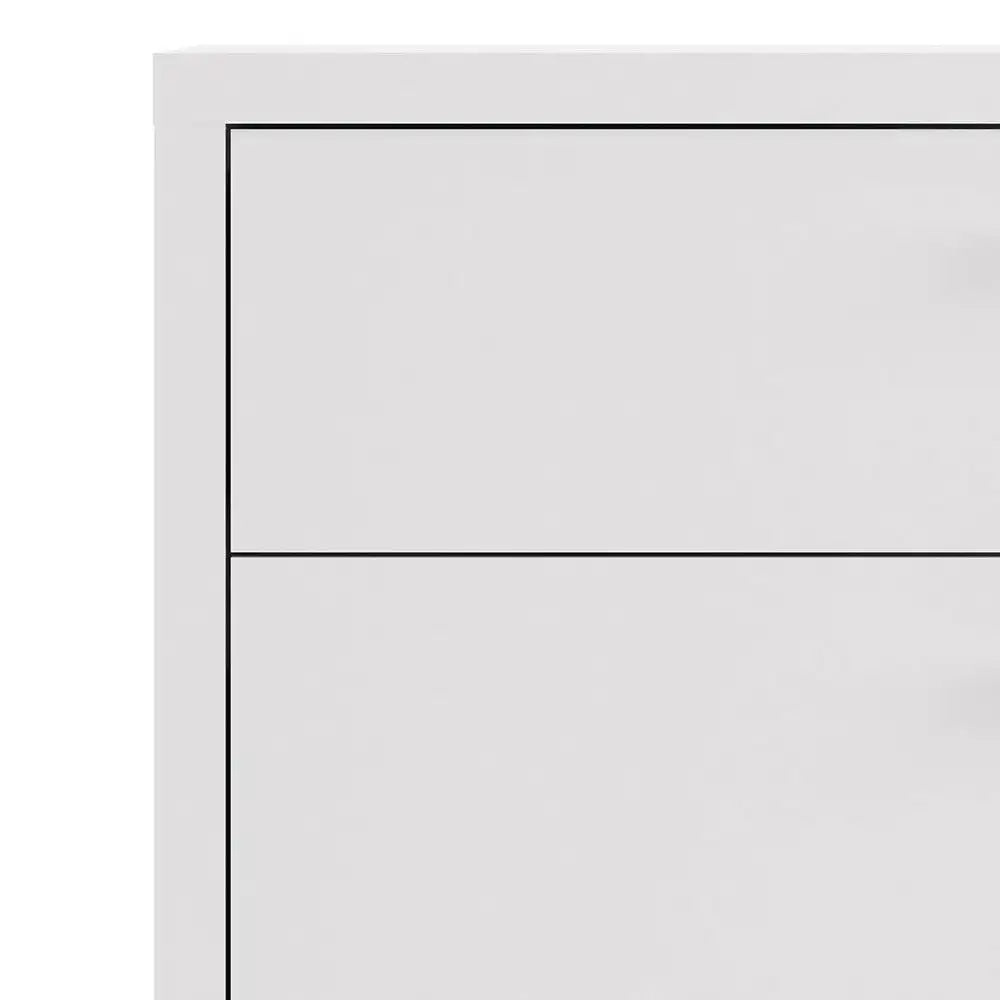 Prima Bookcase 2 Shelves with 2 Drawers and 2 Doors in White - Price Crash Furniture