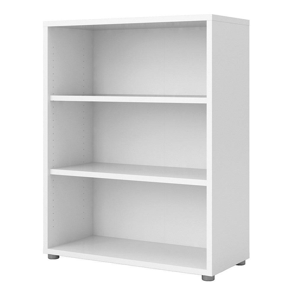 Prima Bookcase Shelving Unit 2 Shelves In White - Price Crash Furniture