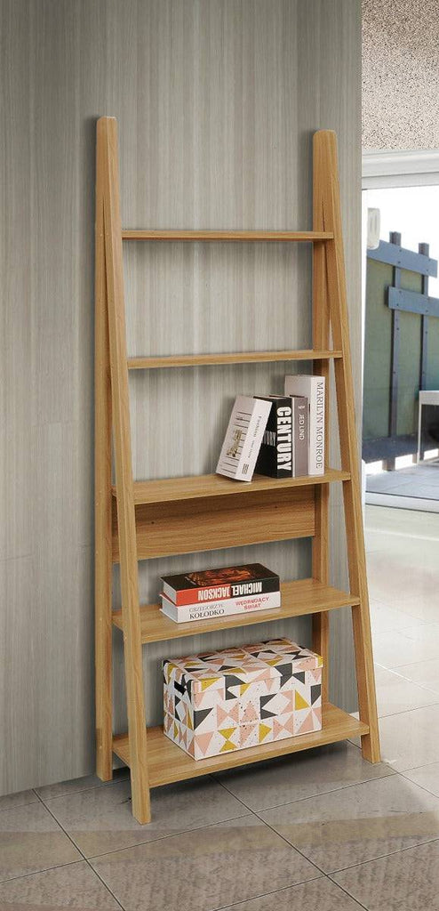 Riva Ladder Bookcase in Oak by TAD - Price Crash Furniture