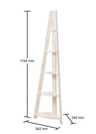 Riva Ladder Corner Bookcase in White by TAD - Price Crash Furniture