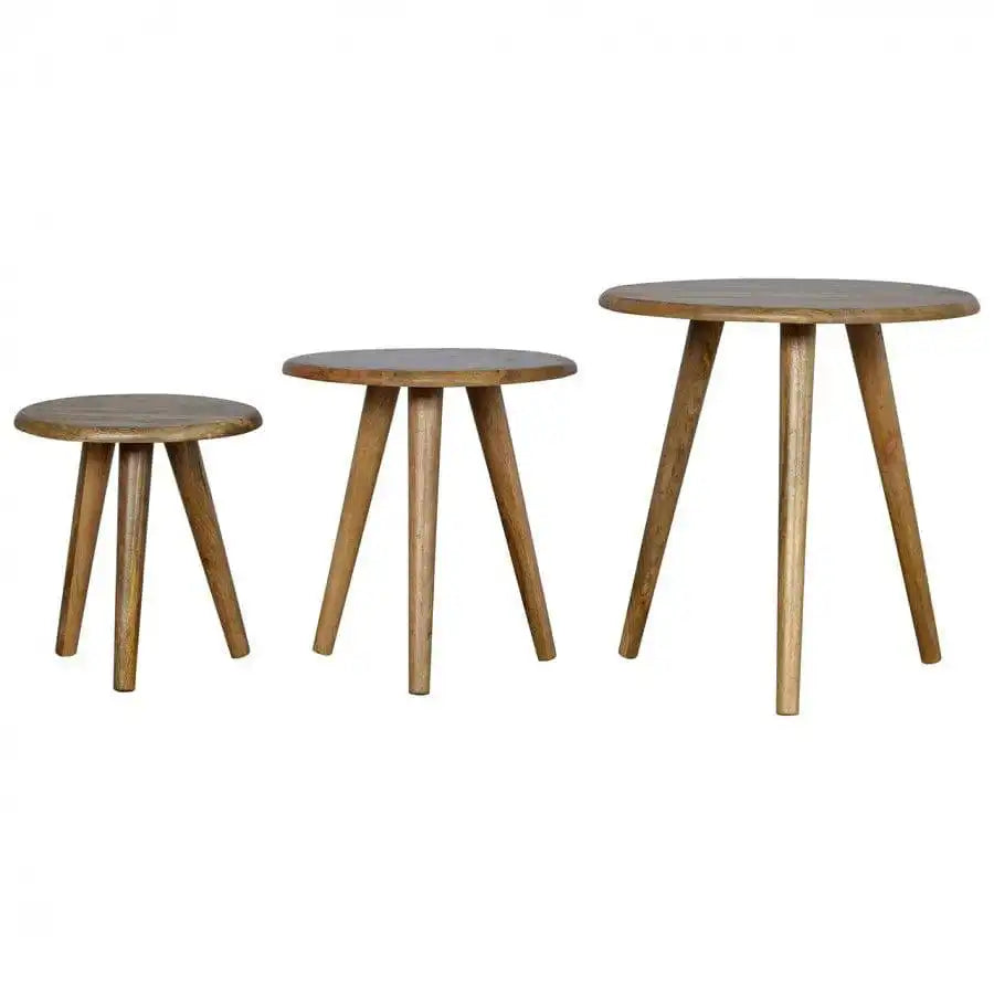 Scandinavian Style Nesting Table Set Of 3 - Price Crash Furniture