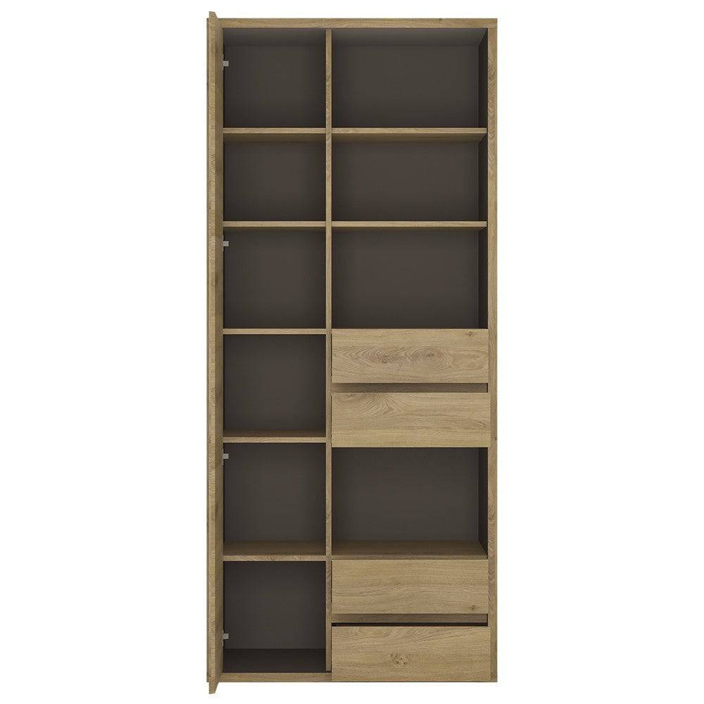 Shetland Tall Wide 1 Door 4 Drawer Bookcase - Price Crash Furniture